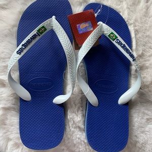 Havaianas Brazil Flip Flop. Men’s Size 9/10. Blue